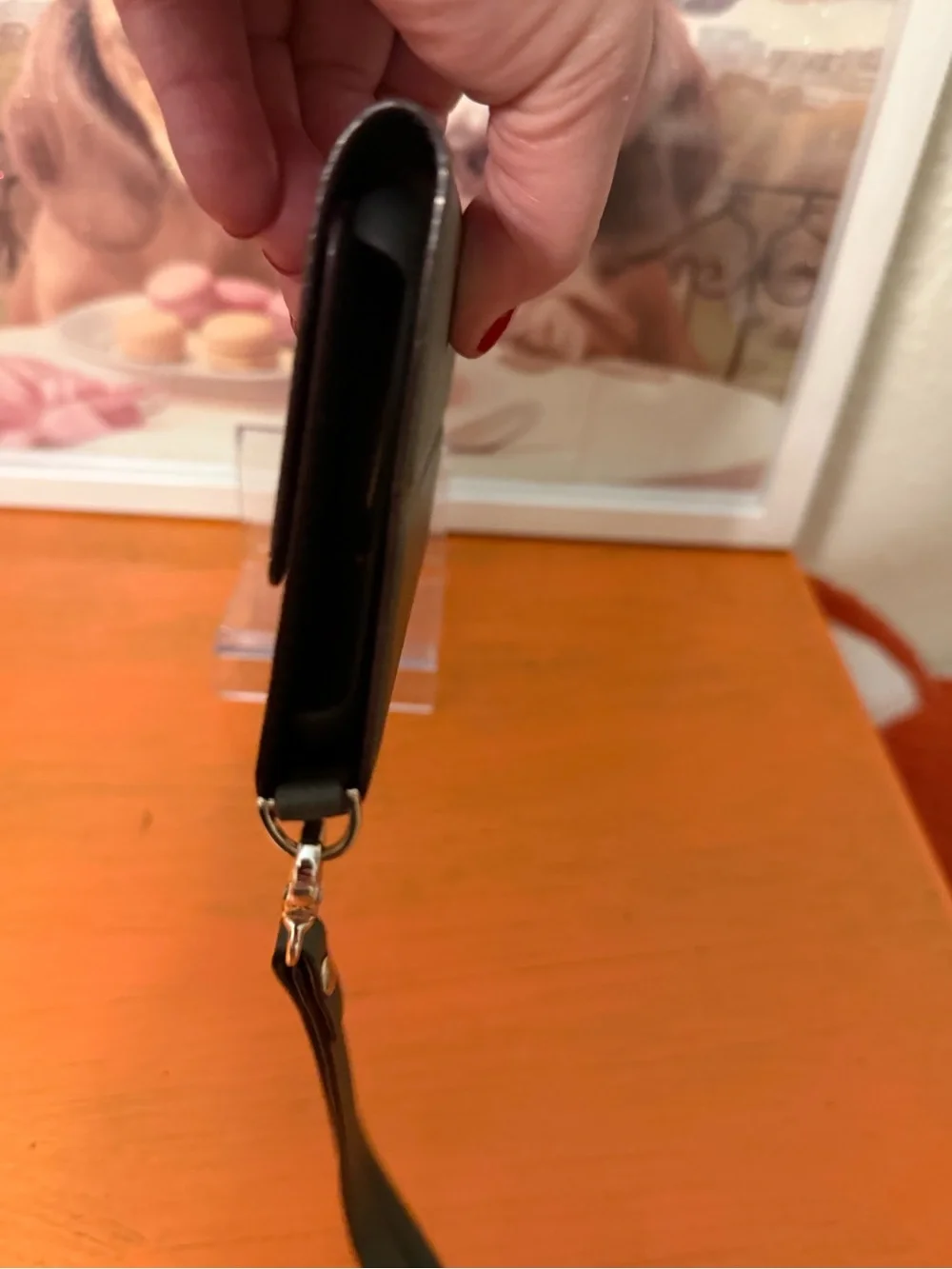 Kate Spade Evergreen Scalloped IPhone X Holder/Wristlet VGUC